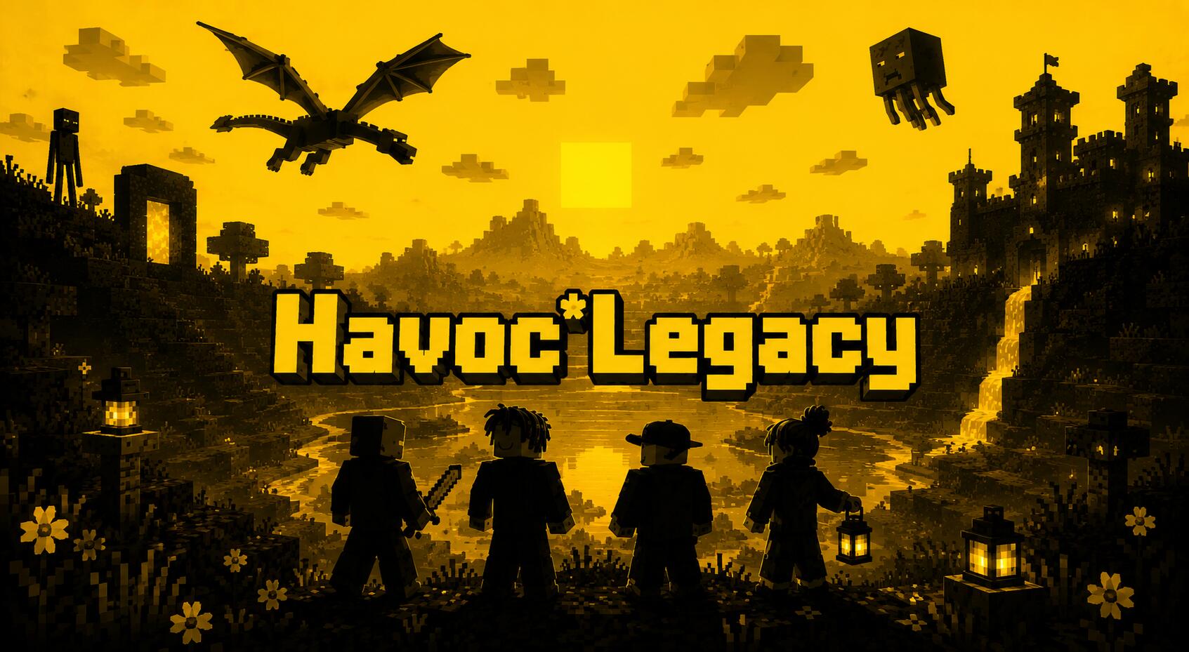 Discovery splash banner for 𝐇𝐚𝐯𝐨𝐜`𝐋𝐞𝐠𝐚𝐜𝐲 𖤍 | SMP & Extremo Discord server