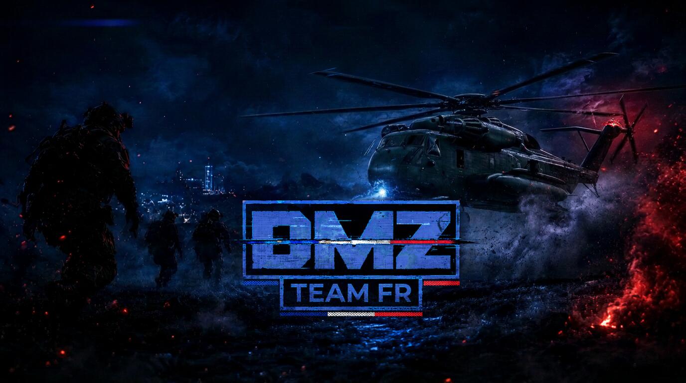 Discovery splash banner for DMZ TEAM FR 🔵⚪🔴 | Call of Duty - MW4 🇫🇷 Discord server