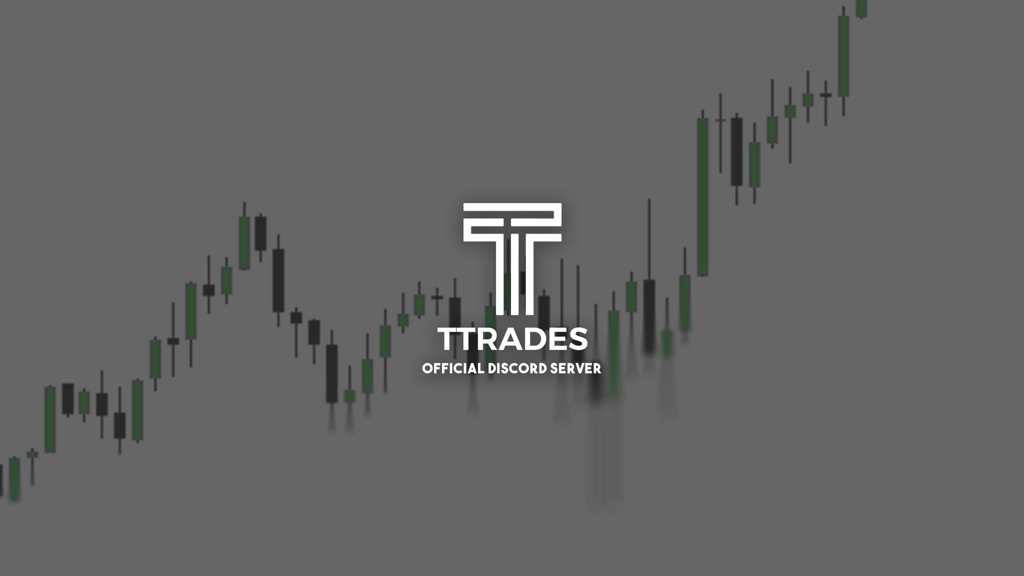 Discovery splash banner for TTrades Community Discord server