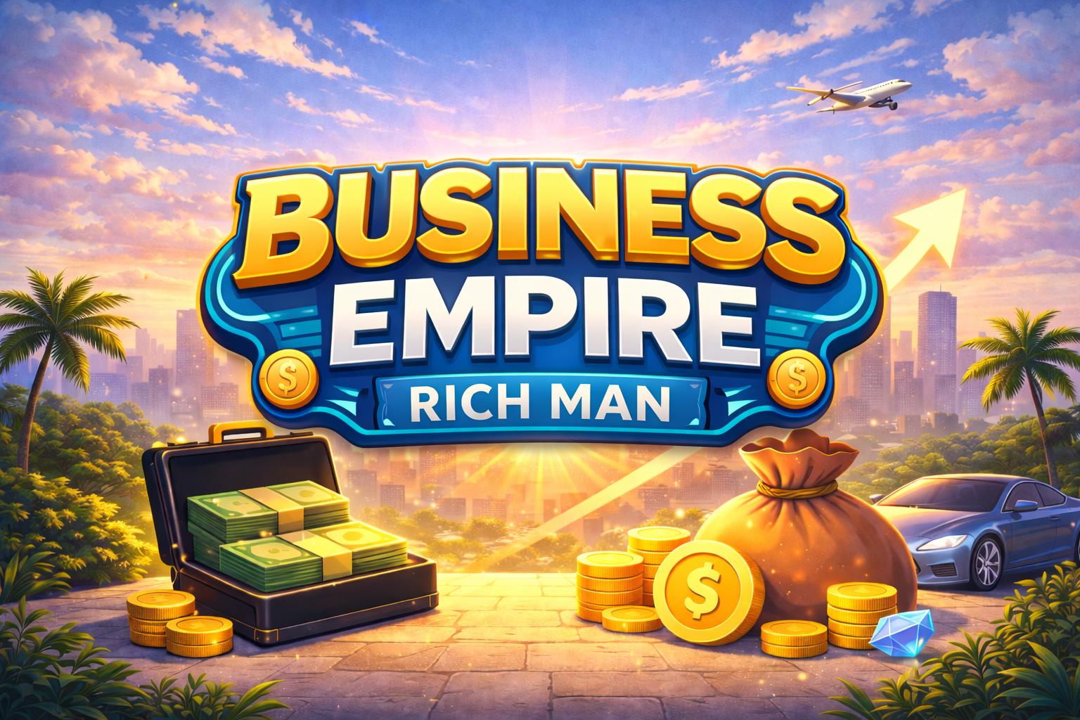 Discovery splash banner for Business Empire (Game) Discord server