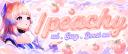 Discovery splash banner for ๐ ๐๐ธ. ๐ Peachy . Social . Active . Giveaways. Discord server