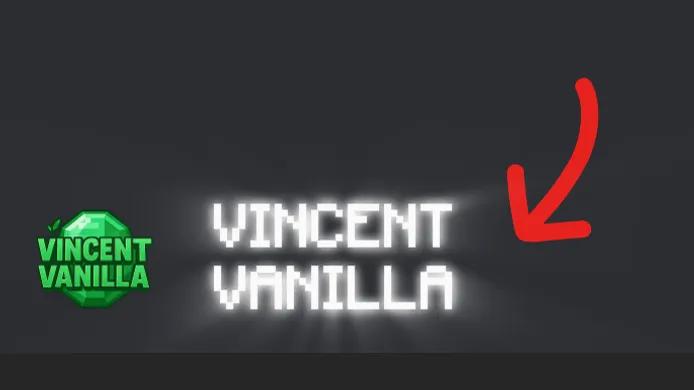Discovery splash banner for Vincent Vanilla | Minecraft Network Discord server