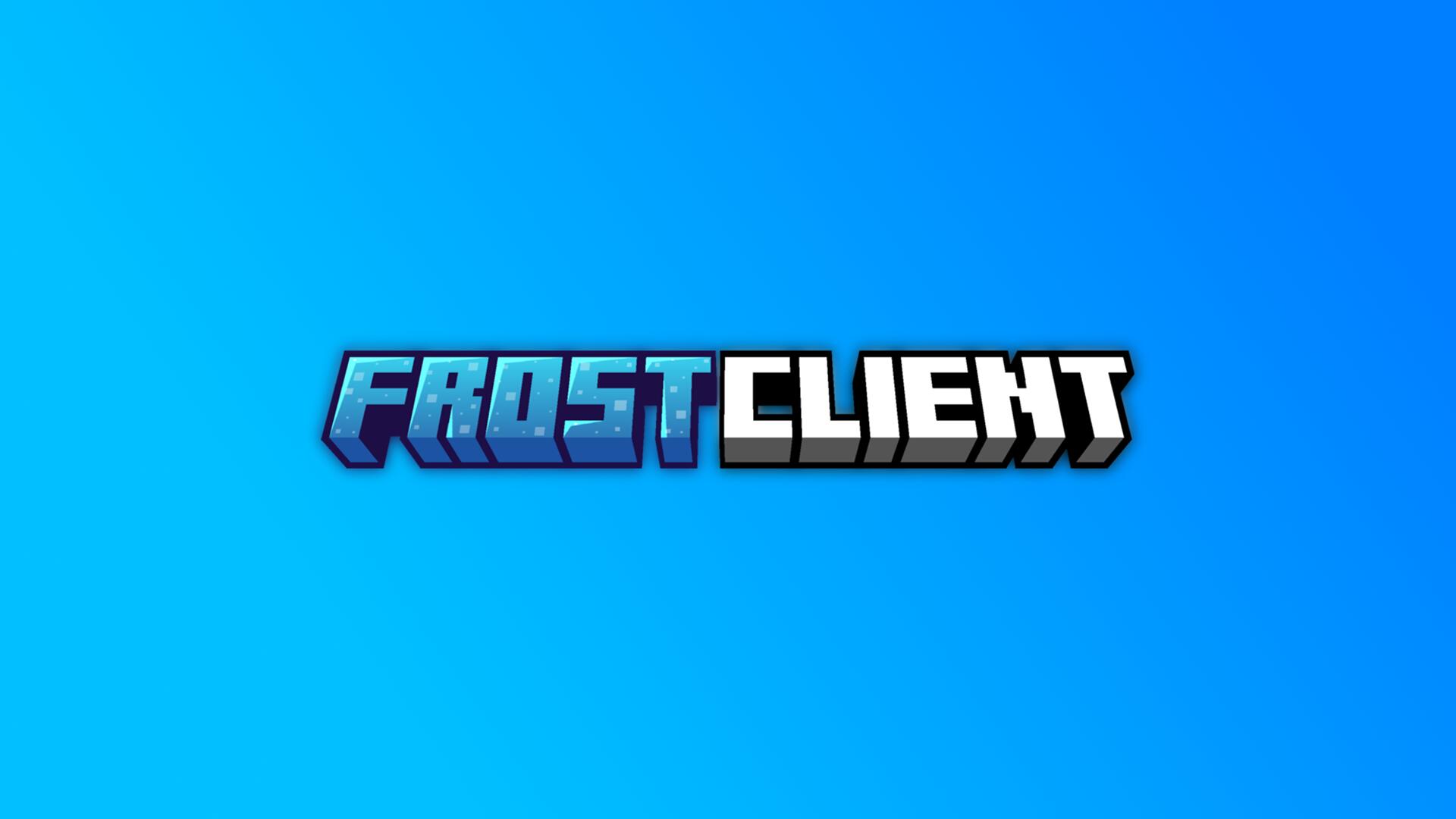 Discovery splash banner for FrostClient | Minecraft FPS Client Discord server