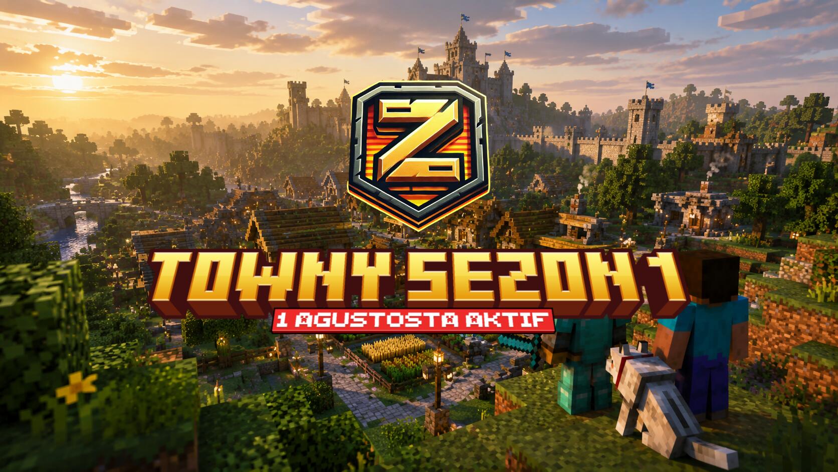 Discovery splash banner for ZenitMC | 1 AGUSTOS TOWNY! Discord server