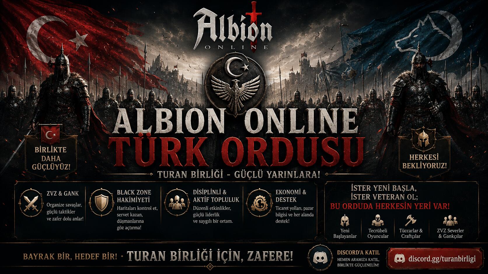 Discovery splash banner for TURAN BİRLİĞİ Discord server