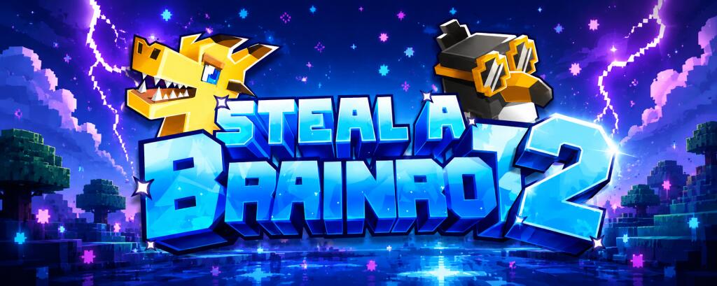 Discovery splash banner for Steal A Brainrot 2 Discord server
