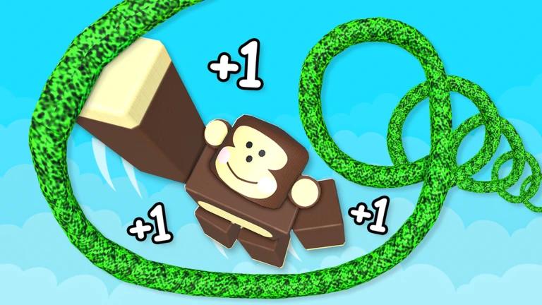 Discovery splash banner for +1 Speed Monkey Escape Roblox | Codes | Updates | Admin Abuse Discord server