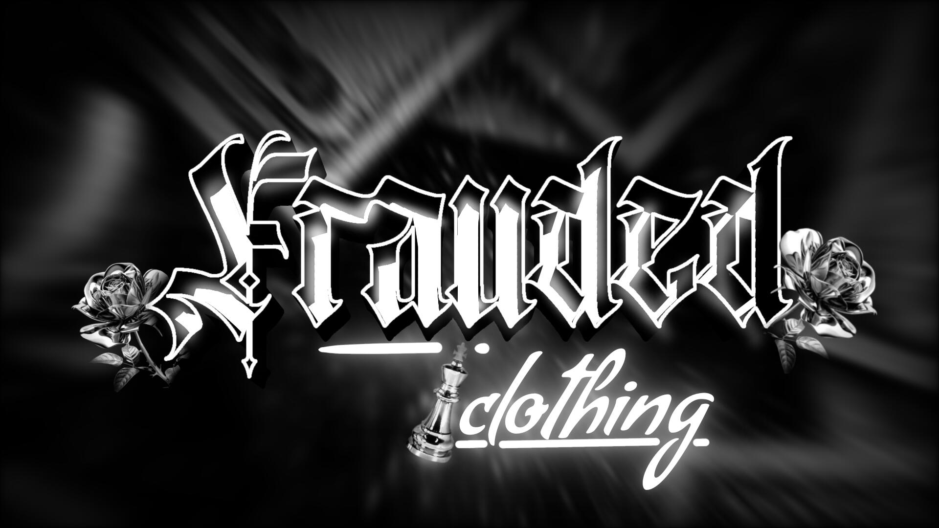 Discovery splash banner for Frauded Clothing /sweater Discord server