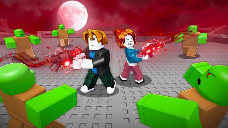 Discovery splash banner for Survive Zombie Arena | Roblox Discord server