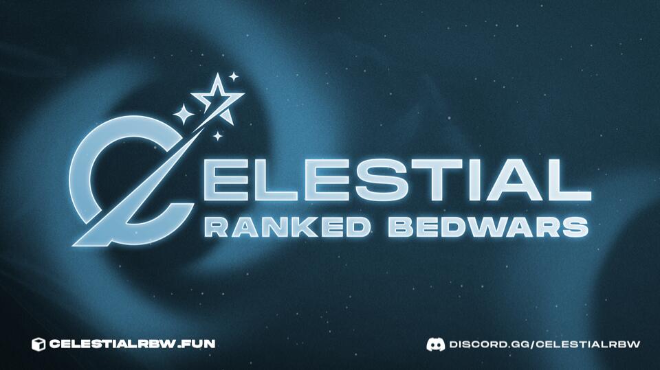 Discovery splash banner for Celestial Ranked Bedwars Discord server