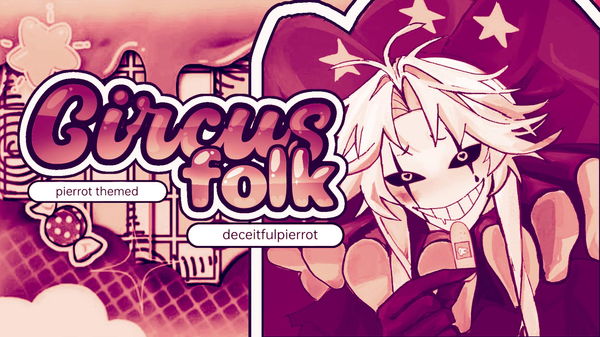 Discovery splash banner for #fast revamp 𝒞ircus 𝐹olk ♡ . Discord server