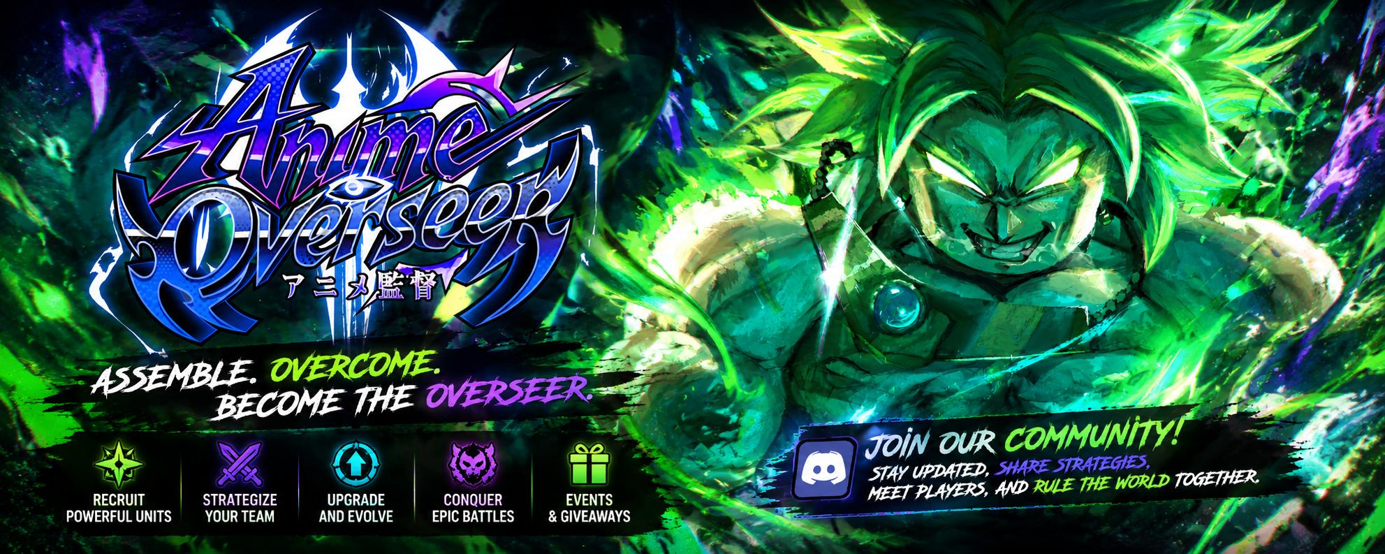 Discovery splash banner for Anime Overseer Discord server