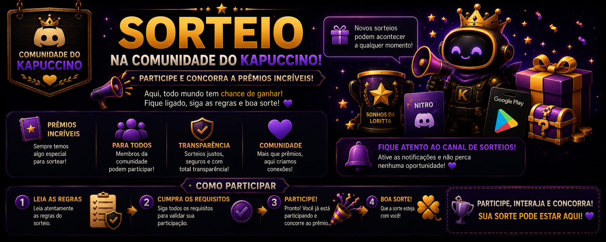 Discovery splash banner for Comunidade do Kapuccino Discord server