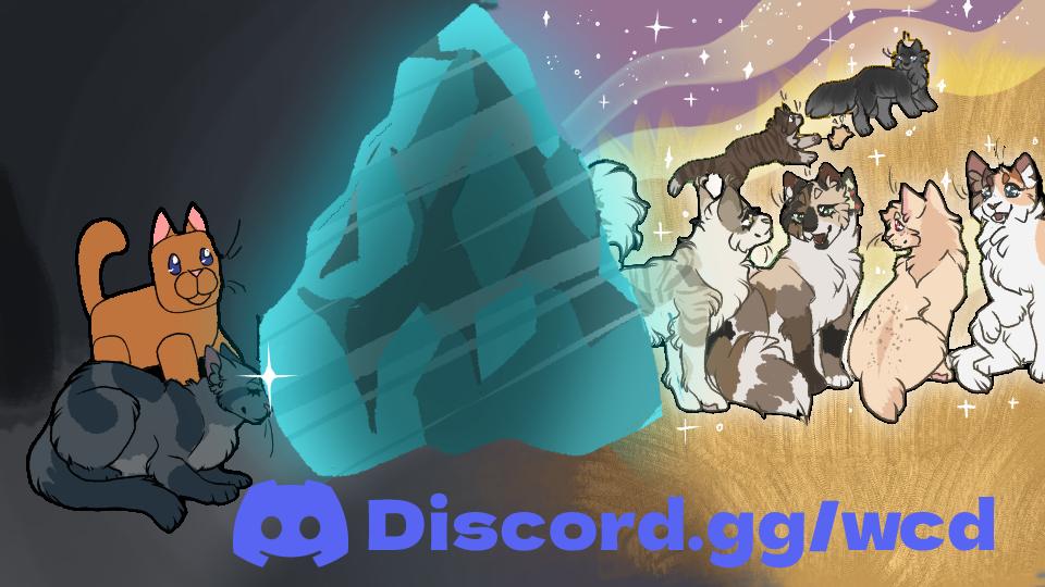 Discovery splash banner for Warrior Cats Community Discord Discord server