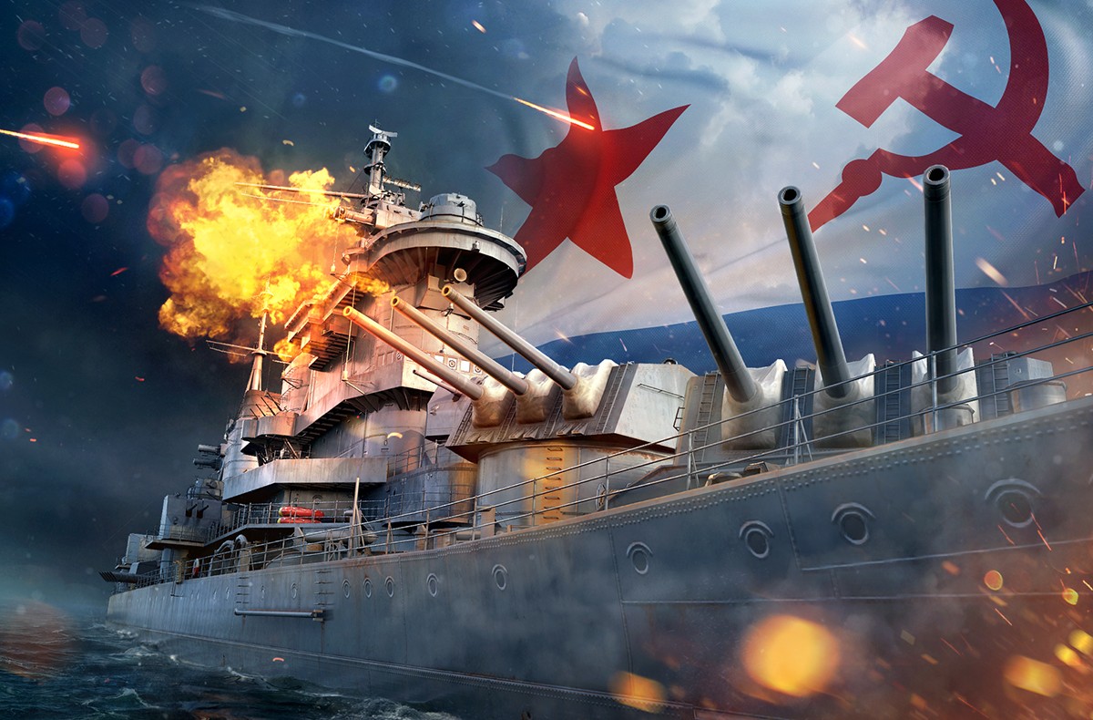 Discovery splash banner for WoWS BLITZ RU Community Discord server