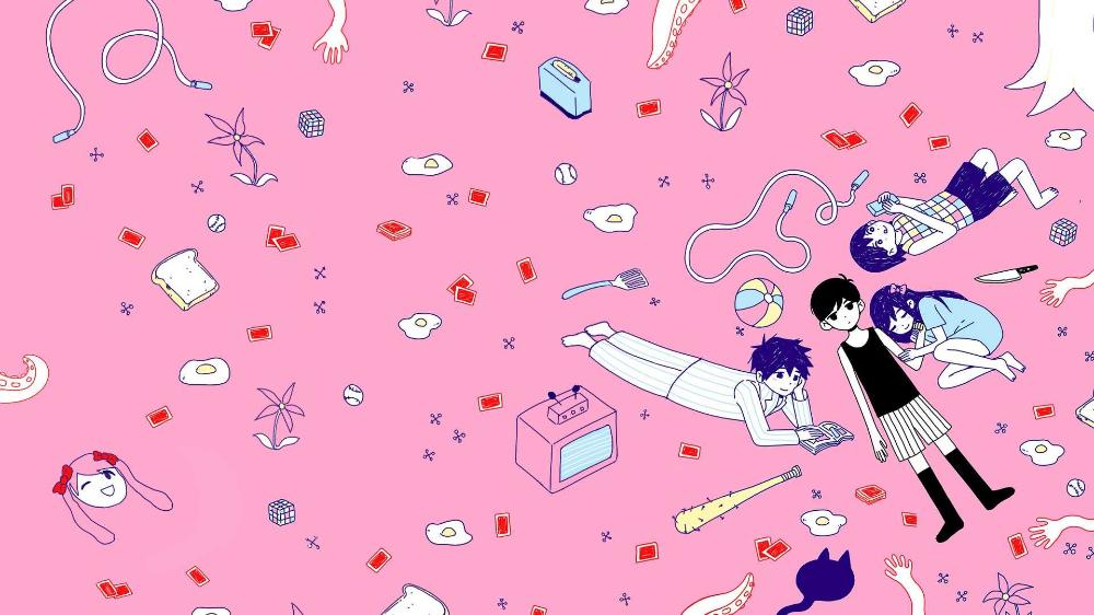 Discovery splash banner for OMORI en français Discord server