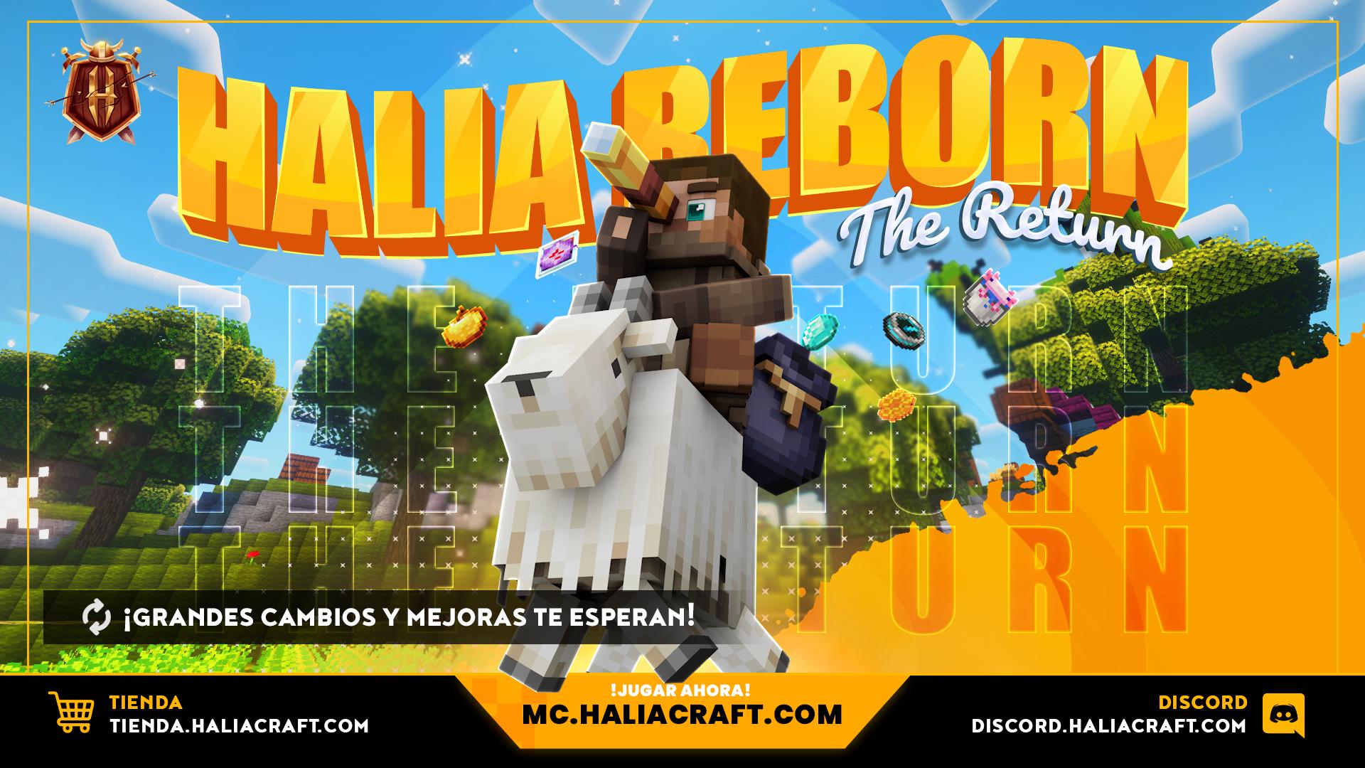 Discovery splash banner for 🏹HaliaCraft Network | Servidor de Minecraft Discord server