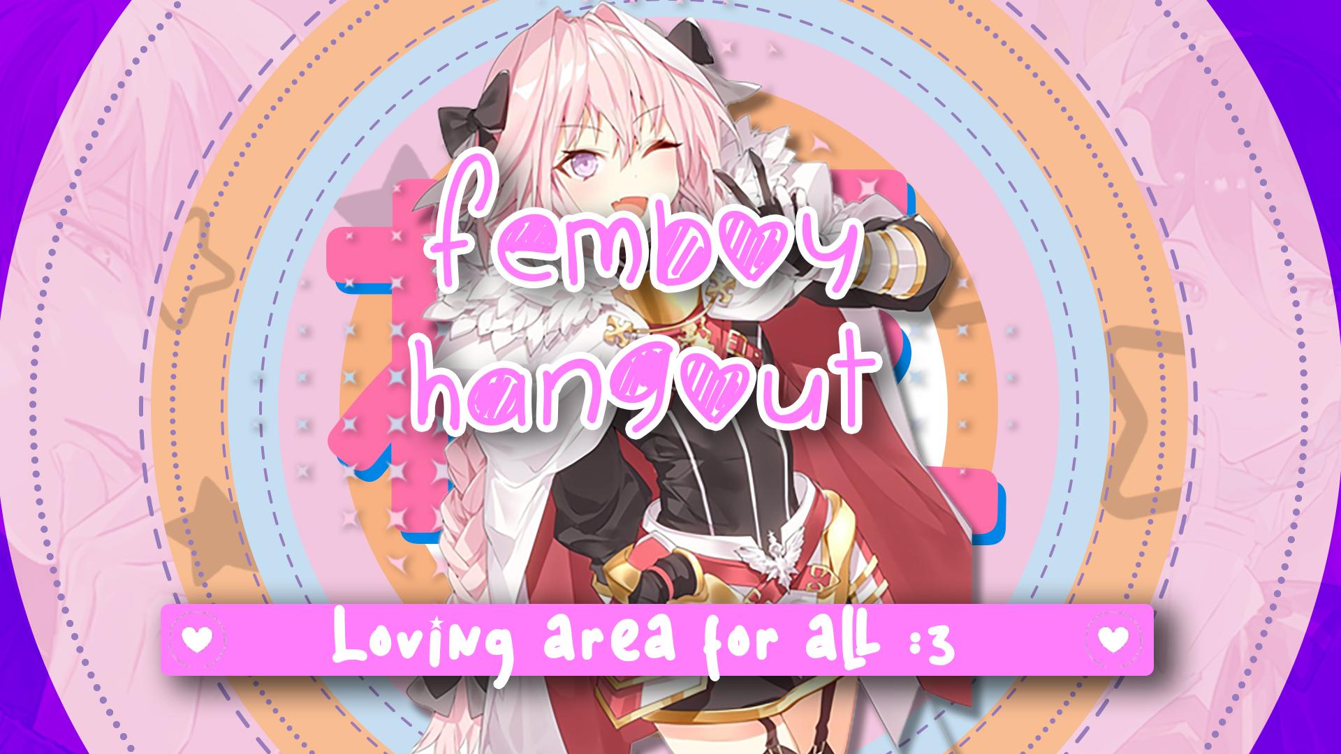 Discovery splash banner for Femboy Hangout (Femboy Tag) Discord server