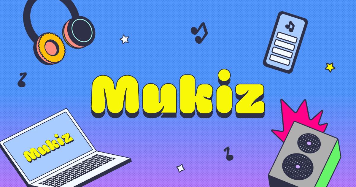 Discovery splash banner for Mukiz - Music quiz game Discord server